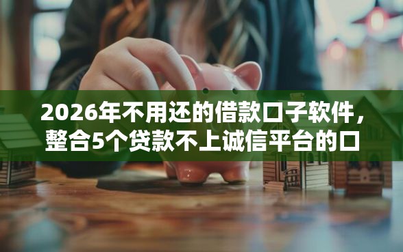 2026年不用还的借款口子软件，整合5个贷款不上诚信平台的口子
