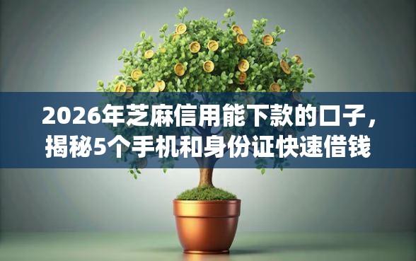 2026年芝麻信用能下款的口子，揭秘5个手机和身份证快速借钱app