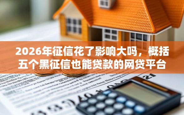 2026年征信花了影响大吗，概括五个黑征信也能贷款的网贷平台