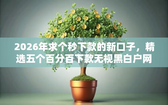 2026年求个秒下款的新口子，精选五个百分百下款无视黑白户网贷口子