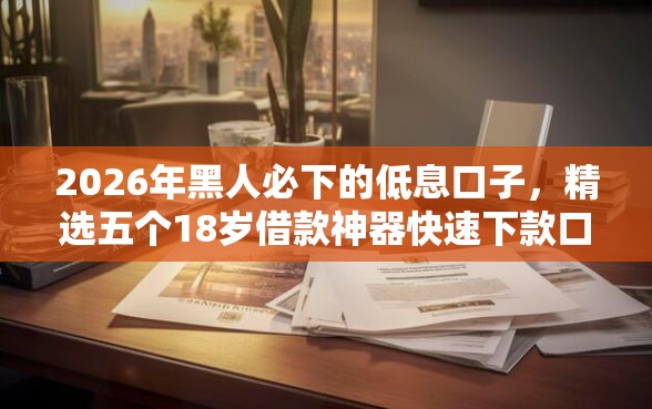 2026年黑人必下的低息口子，精选五个18岁借款神器快速下款口子