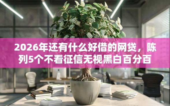 2026年还有什么好借的网贷，陈列5个不看征信无视黑白百分百下款网贷软件