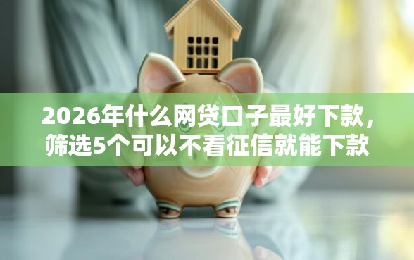 2026年什么网贷口子最好下款，筛选5个可以不看征信就能下款的平台