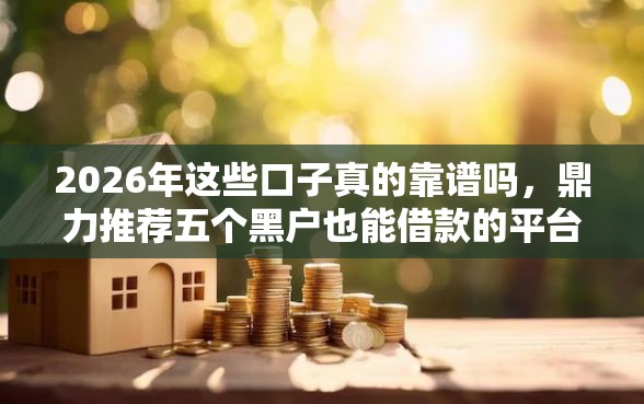2026年这些口子真的靠谱吗，鼎力推荐五个黑户也能借款的平台
