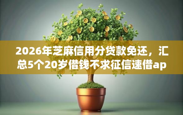 2026年芝麻信用分贷款免还，汇总5个20岁借钱不求征信速借app
