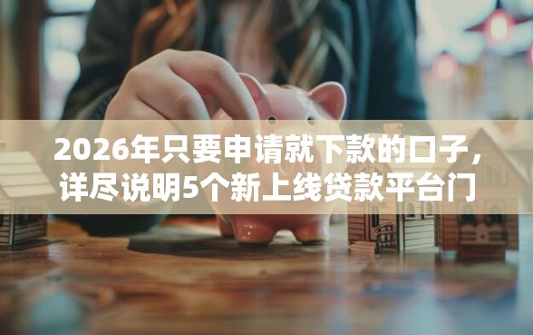 2026年只要申请就下款的口子，详尽说明5个新上线贷款平台门槛低口子