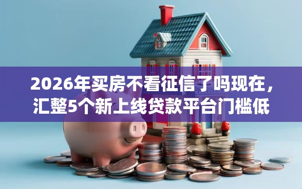 2026年买房不看征信了吗现在,汇整5个新上线贷款平台门槛低app 2026年买房不看征信了吗现在,汇整5个新上线贷款平台门槛低app