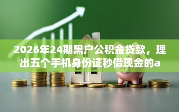 2026年24期黑户公积金贷款，理出五个手机身份证秒借现金的app