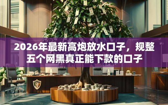 2026年最新高炮放水口子，规整五个网黑真正能下款的口子