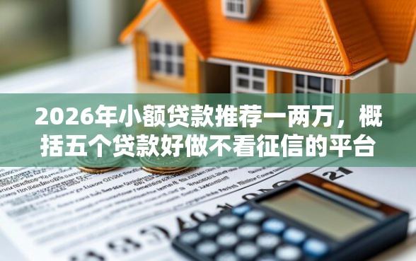2026年小额贷款推荐一两万，概括五个贷款好做不看征信的平台