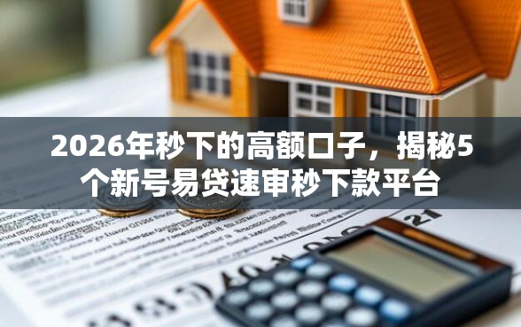 2026年秒下的高额口子，揭秘5个新号易贷速审秒下款平台