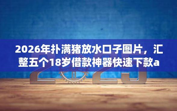 2026年扑满猪放水口子图片，汇整五个18岁借款神器快速下款app