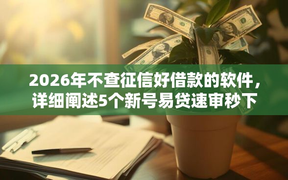 2026年不查征信好借款的软件，详细阐述5个新号易贷速审秒下款口子