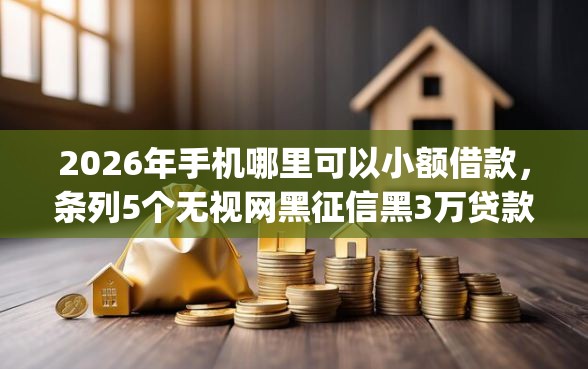 2026年手机哪里可以小额借款，条列5个无视网黑征信黑3万贷款秒款app名单