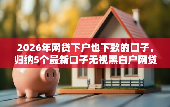 2026年网贷下户也下款的口子，归纳5个最新口子无视黑白户网贷