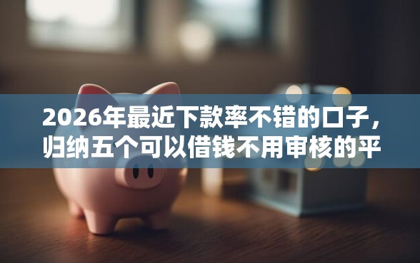 2026年最近下款率不错的口子，归纳五个可以借钱不用审核的平台