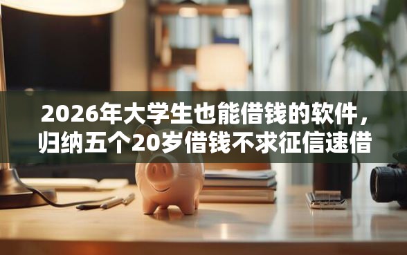 2026年大学生也能借钱的软件，归纳五个20岁借钱不求征信速借口子