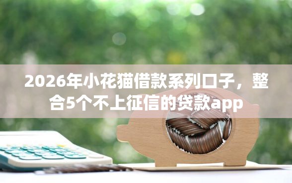 2026年小花猫借款系列口子，整合5个不上征信的贷款app