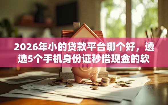 2026年小的贷款平台哪个好，遴选5个手机身份证秒借现金的软件