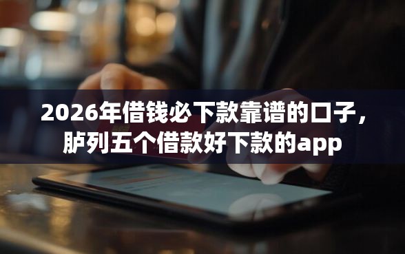 2026年借钱必下款靠谱的口子，胪列五个借款好下款的app