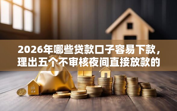 2026年哪些贷款口子容易下款，理出五个不审核夜间直接放款的网贷平台