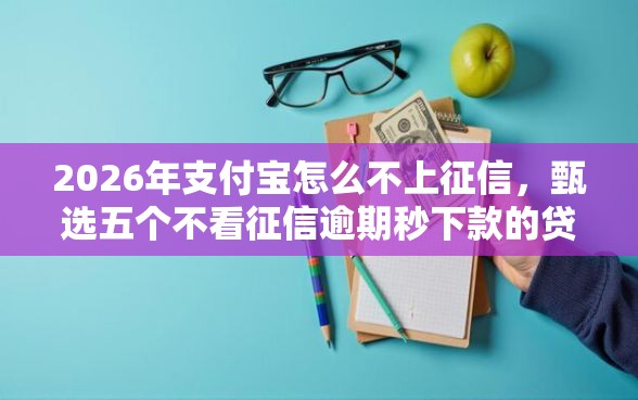 2026年支付宝怎么不上征信，甄选五个不看征信逾期秒下款的贷款