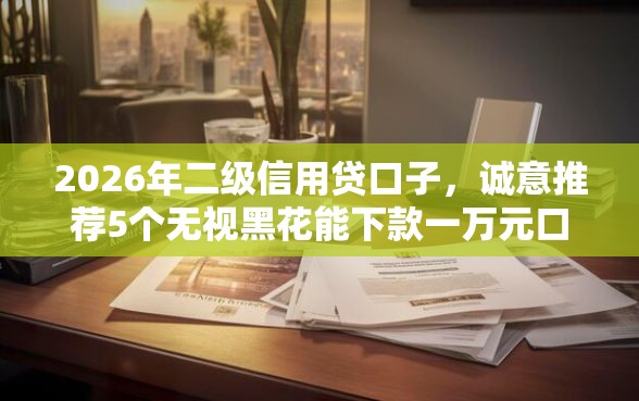 2026年二级信用贷口子，诚意推荐5个无视黑花能下款一万元口子