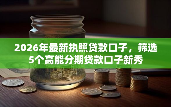 2026年最新执照贷款口子，筛选5个高能分期贷款口子新秀