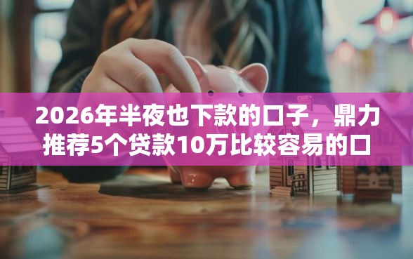 2026年半夜也下款的口子，鼎力推荐5个贷款10万比较容易的口子