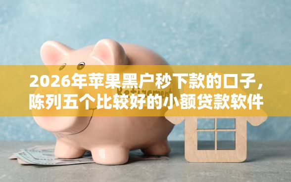 2026年苹果黑户秒下款的口子，陈列五个比较好的小额贷款软件