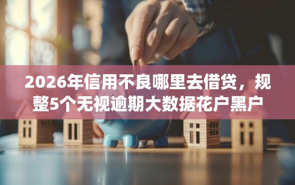 2026年信用不良哪里去借贷，规整5个无视逾期大数据花户黑户app