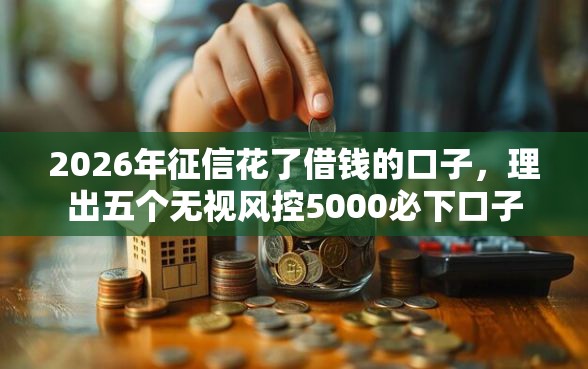 2026年征信花了借钱的口子，理出五个无视风控5000必下口子