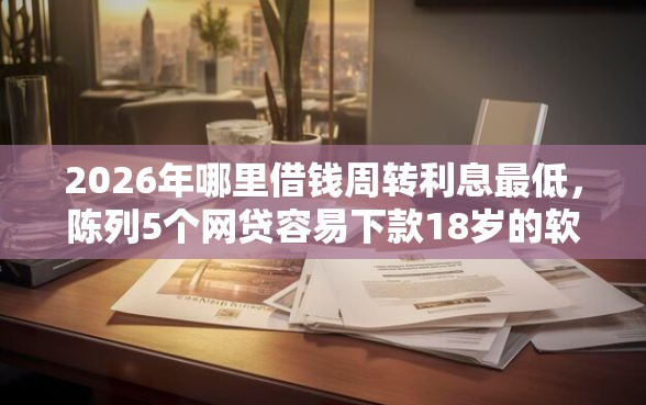 2026年哪里借钱周转利息最低，陈列5个网贷容易下款18岁的软件