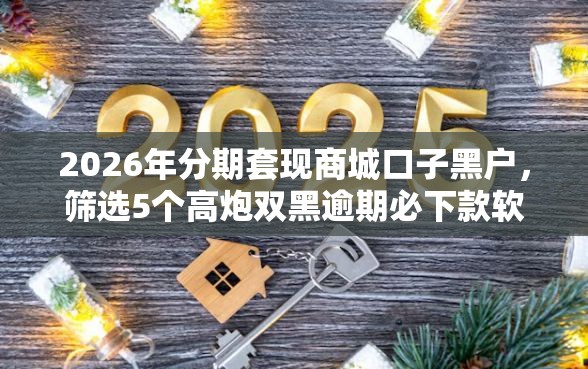2026年分期套现商城口子黑户，筛选5个高炮双黑逾期必下款软件
