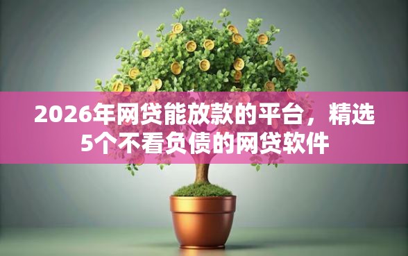 2026年网贷能放款的平台，精选5个不看负债的网贷软件