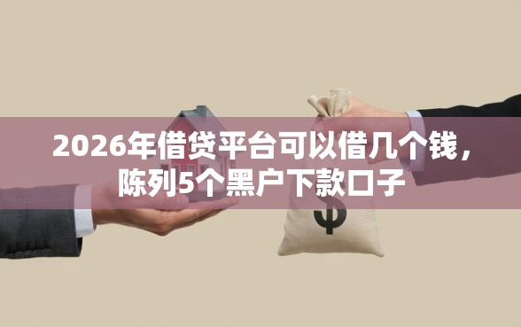 2026年借贷平台可以借几个钱,陈列5个黑户下款口子 2026年借贷平台可以借几个钱,陈列5个黑户下款口子