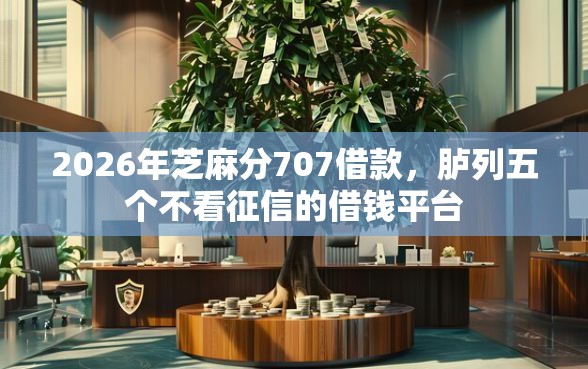 2026年芝麻分707借款，胪列五个不看征信的借钱平台