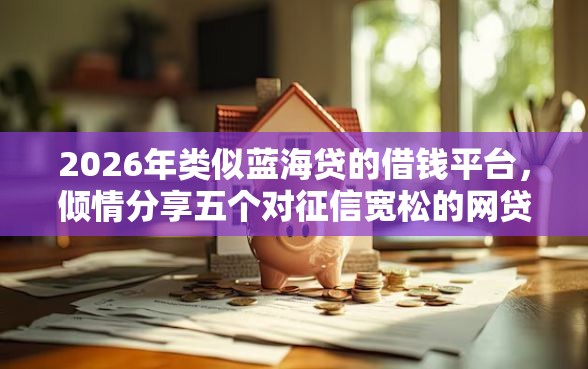 2026年类似蓝海贷的借钱平台，倾情分享五个对征信宽松的网贷软件