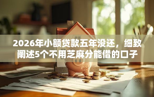 2026年小额贷款五年没还，细致阐述5个不用芝麻分能借的口子