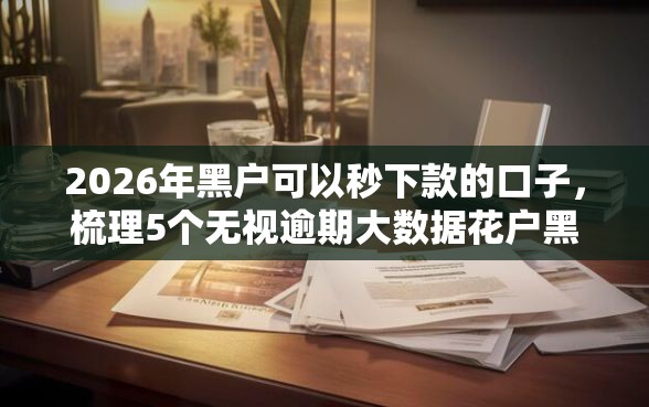 2026年黑户可以秒下款的口子，梳理5个无视逾期大数据花户黑户口子