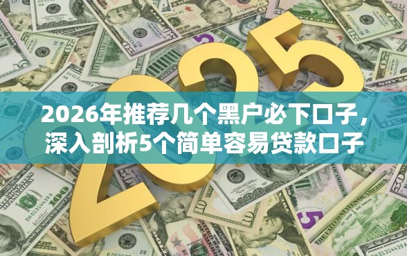2026年推荐几个黑户必下口子，深入剖析5个简单容易贷款口子