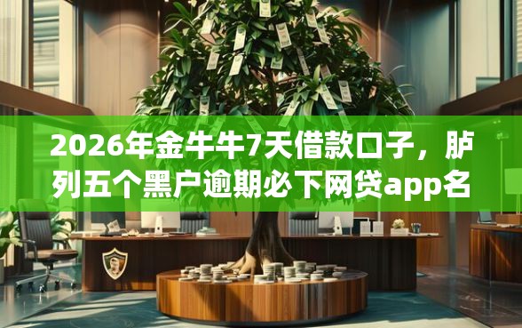 2026年金牛牛7天借款口子，胪列五个黑户逾期必下网贷app名单