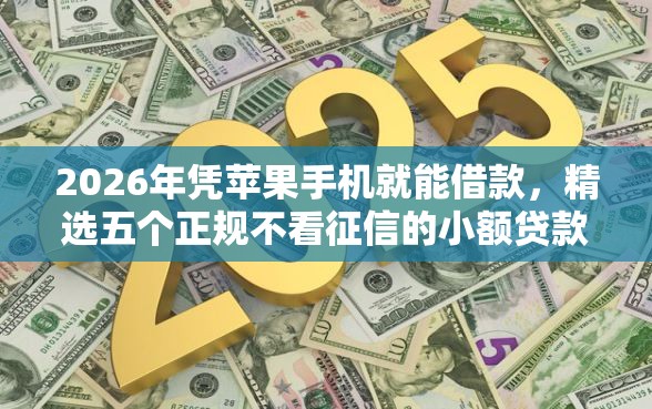 2026年凭苹果手机就能借款，精选五个正规不看征信的小额贷款平台