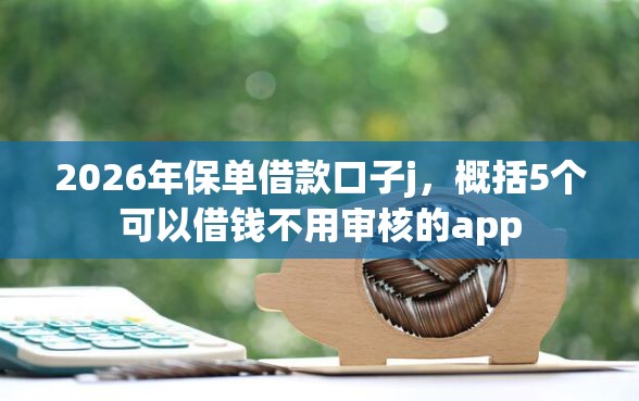 2026年保单借款口子j，概括5个可以借钱不用审核的app