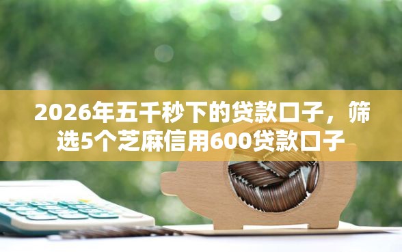 2026年五千秒下的贷款口子，筛选5个芝麻信用600贷款口子