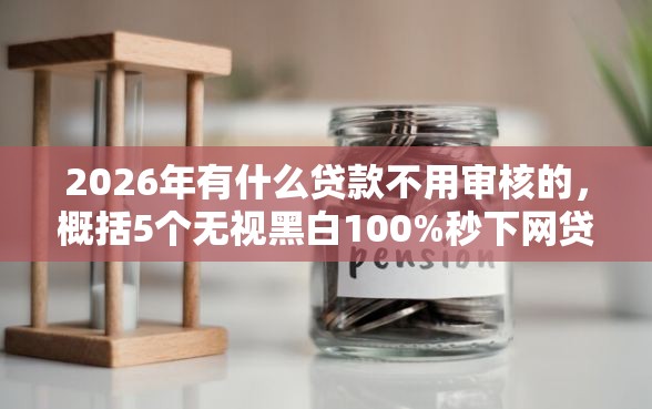2026年有什么贷款不用审核的，概括5个无视黑白100%秒下网贷口子