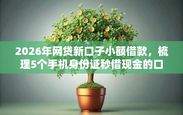 2026年网贷新口子小额借款，梳理5个手机身份证秒借现金的口子