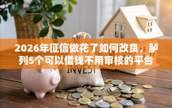 2026年征信做花了如何改良，胪列5个可以借钱不用审核的平台