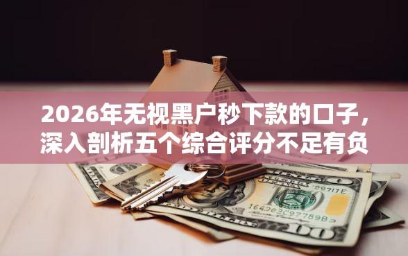 2026年无视黑户秒下款的口子，深入剖析五个综合评分不足有负债都能下款平台