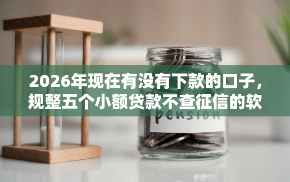 2026年现在有没有下款的口子，规整五个小额贷款不查征信的软件